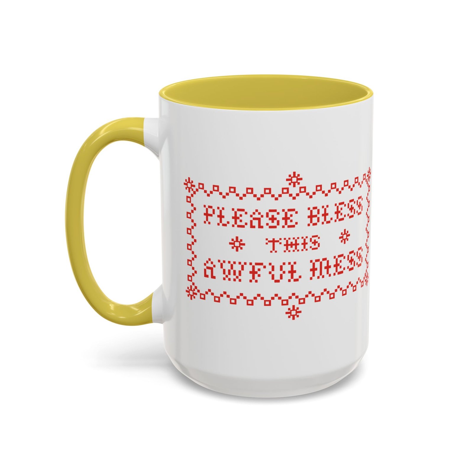 🧵☕ Please Bless This Awful Mess Accent Mug – Sip Through the Chaos - Image 46