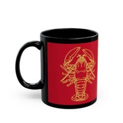 Alternative view of ☕ Outlined Lobster Black Mug – Sip with Coastal Cool