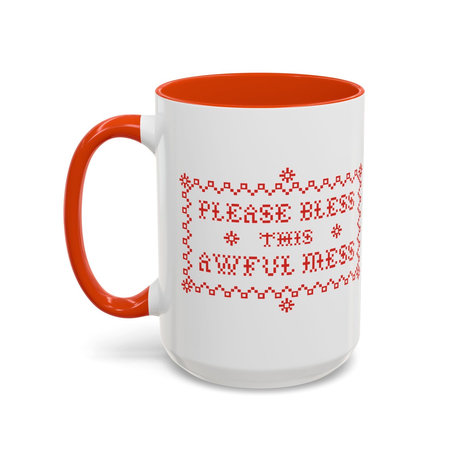 🧵☕ Please Bless This Awful Mess Accent Mug – Sip Through the Chaos - Image 40