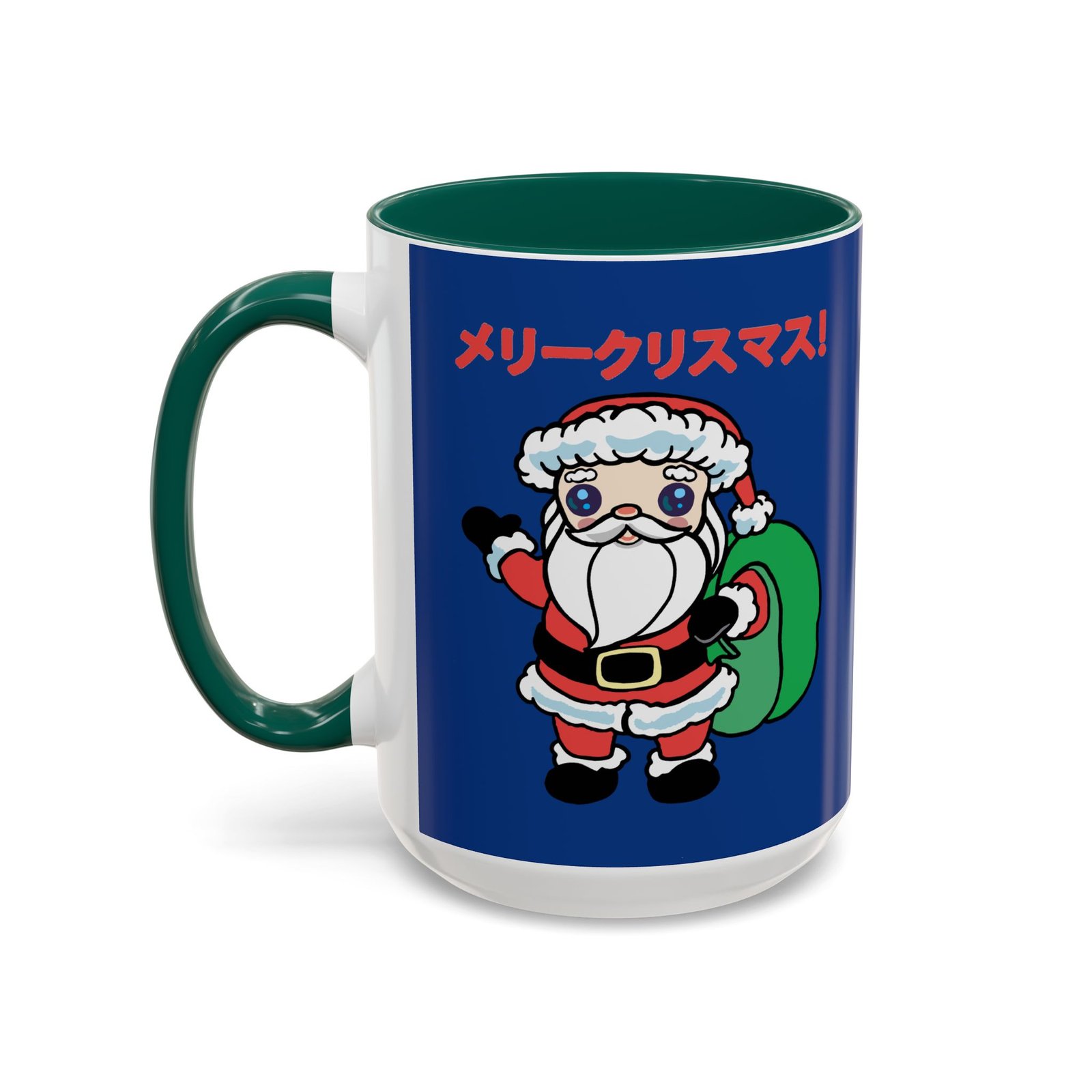 ☕ Kawaii Santa Color Accent Mug – メリークリスマス with Every Sip - Image 18