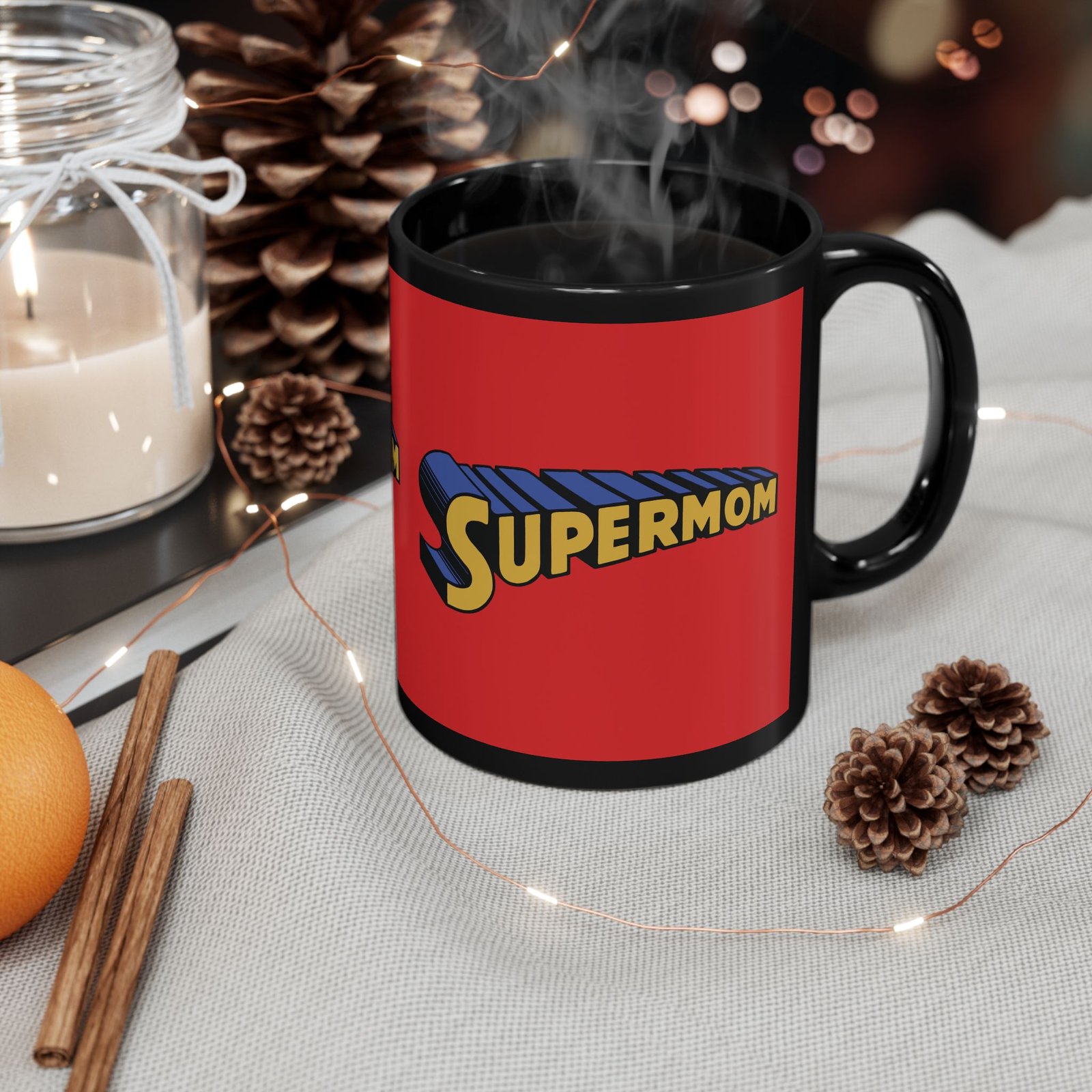 🦸♀️ Supermom Black Mug – Fuel for the Everyday Hero - Image 4
