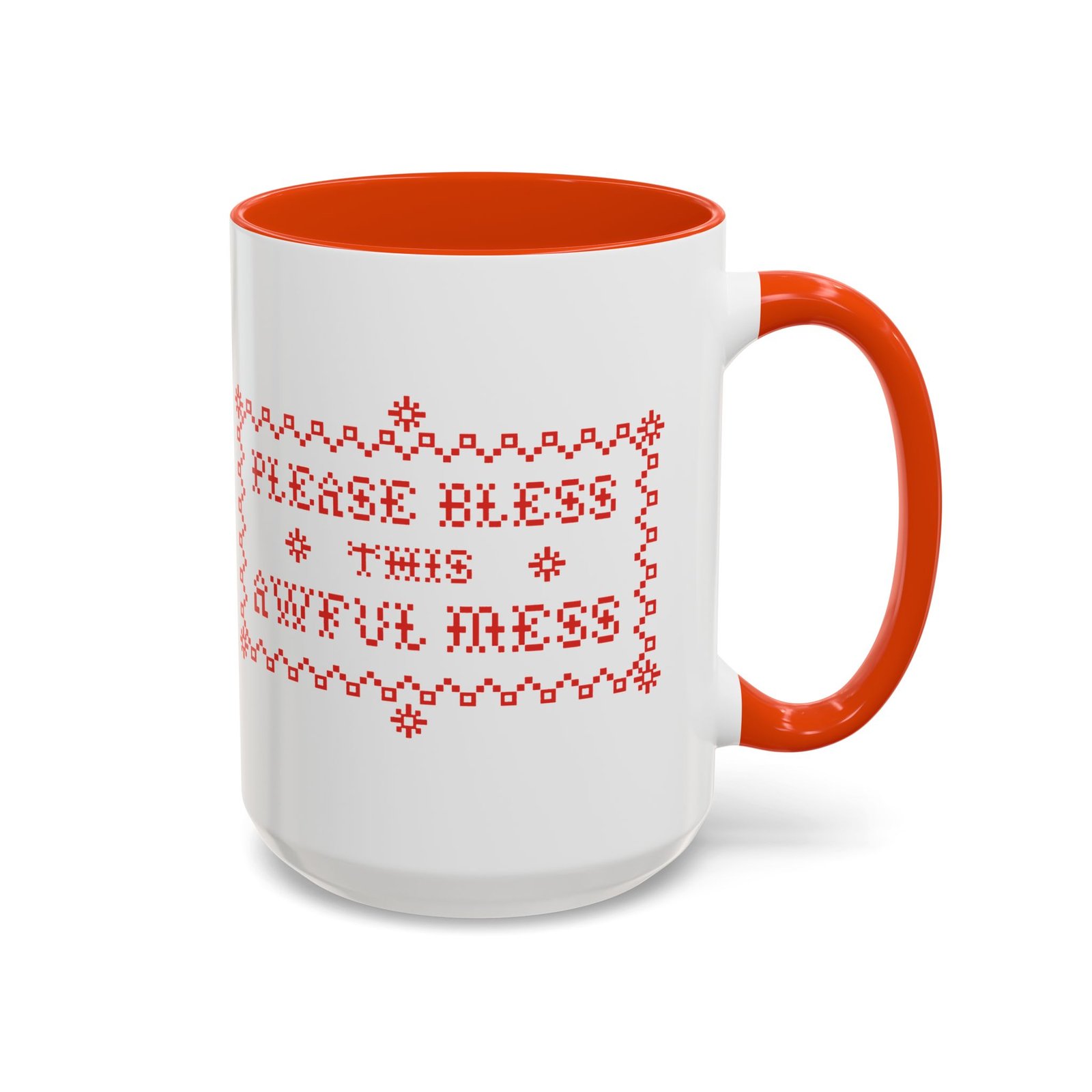 🧵☕ Please Bless This Awful Mess Accent Mug – Sip Through the Chaos - Image 39