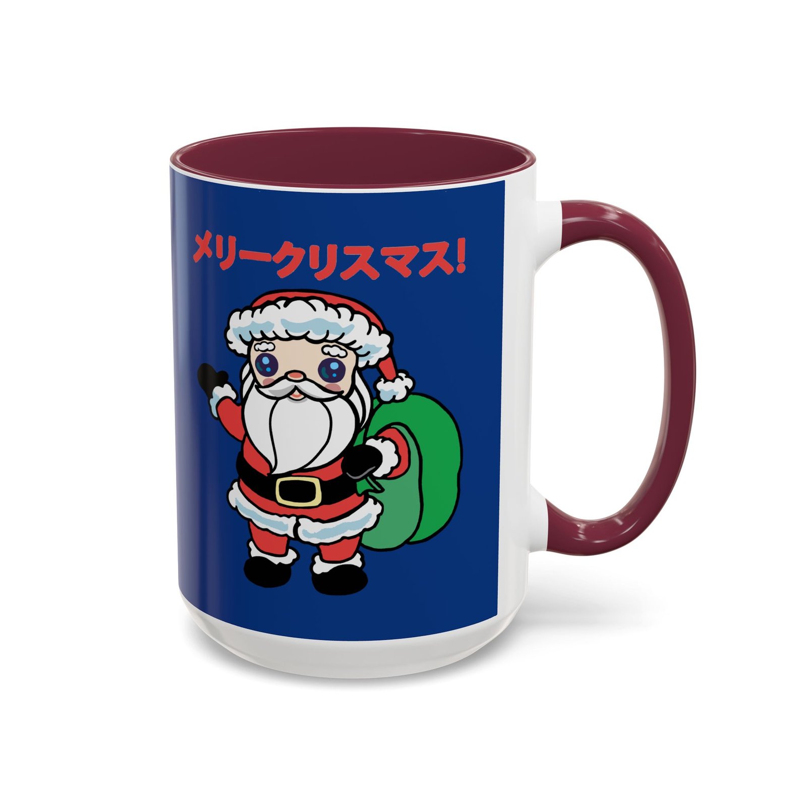 ☕ Kawaii Santa Color Accent Mug – メリークリスマス with Every Sip - Image 19