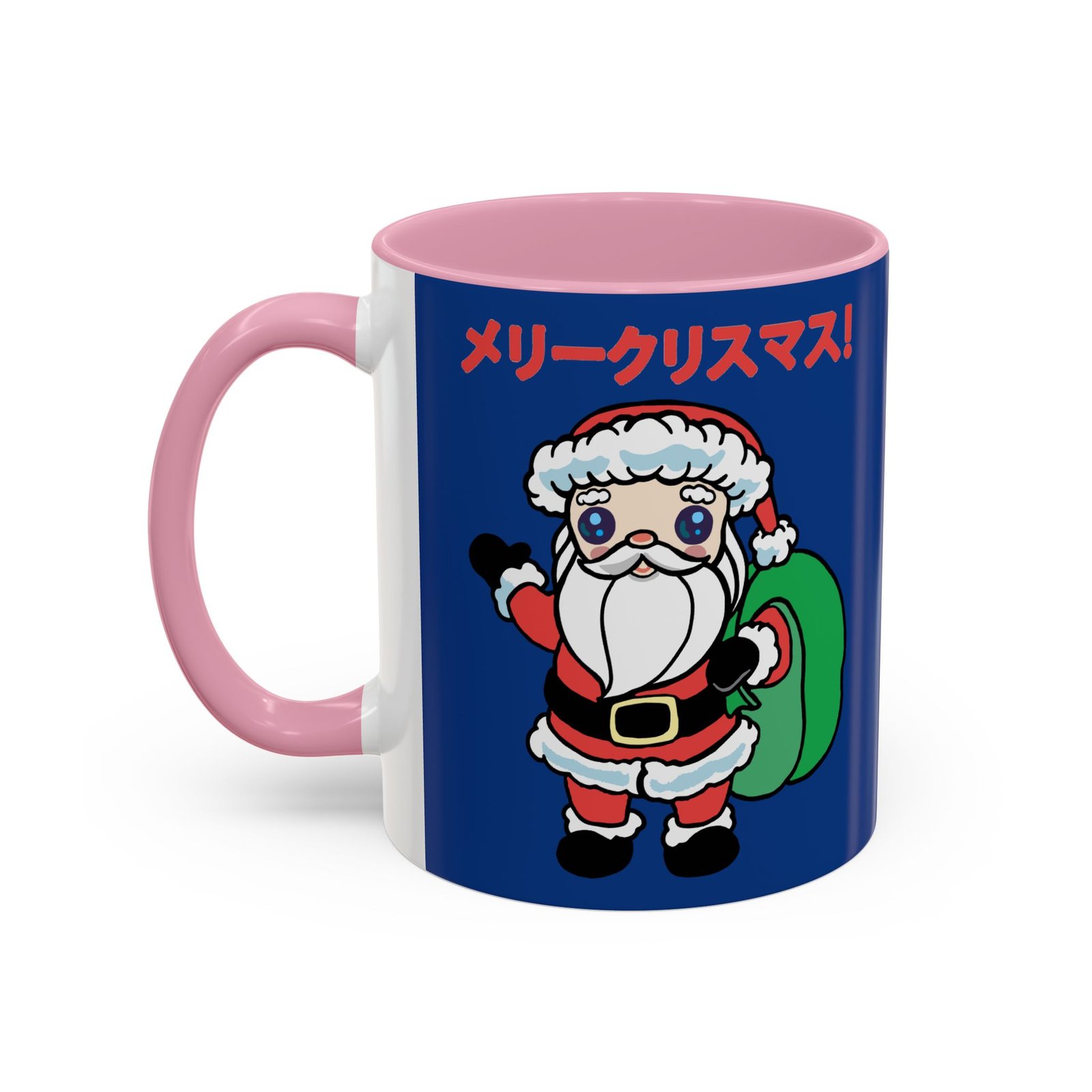 ☕ Kawaii Santa Color Accent Mug – メリークリスマス with Every Sip - Image 12