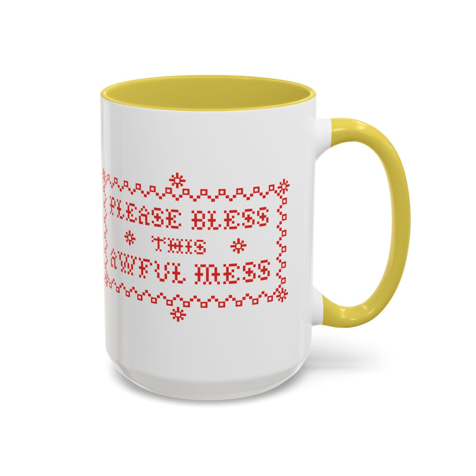 🧵☕ Please Bless This Awful Mess Accent Mug – Sip Through the Chaos - Image 45