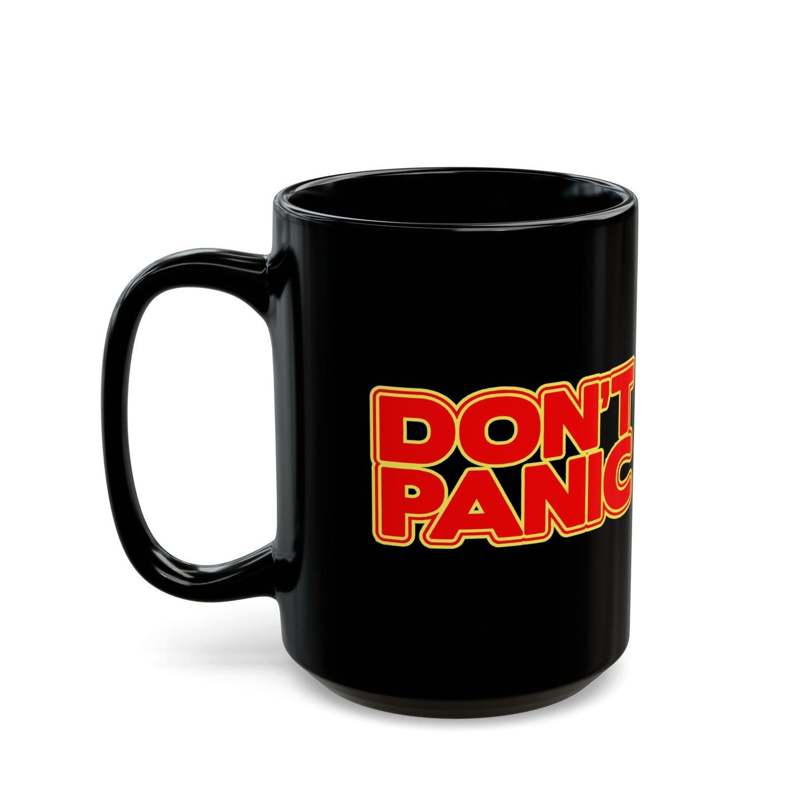 ☕ Don't Panic Black Mug – Sip Calmly Through the Chaos - Image 4