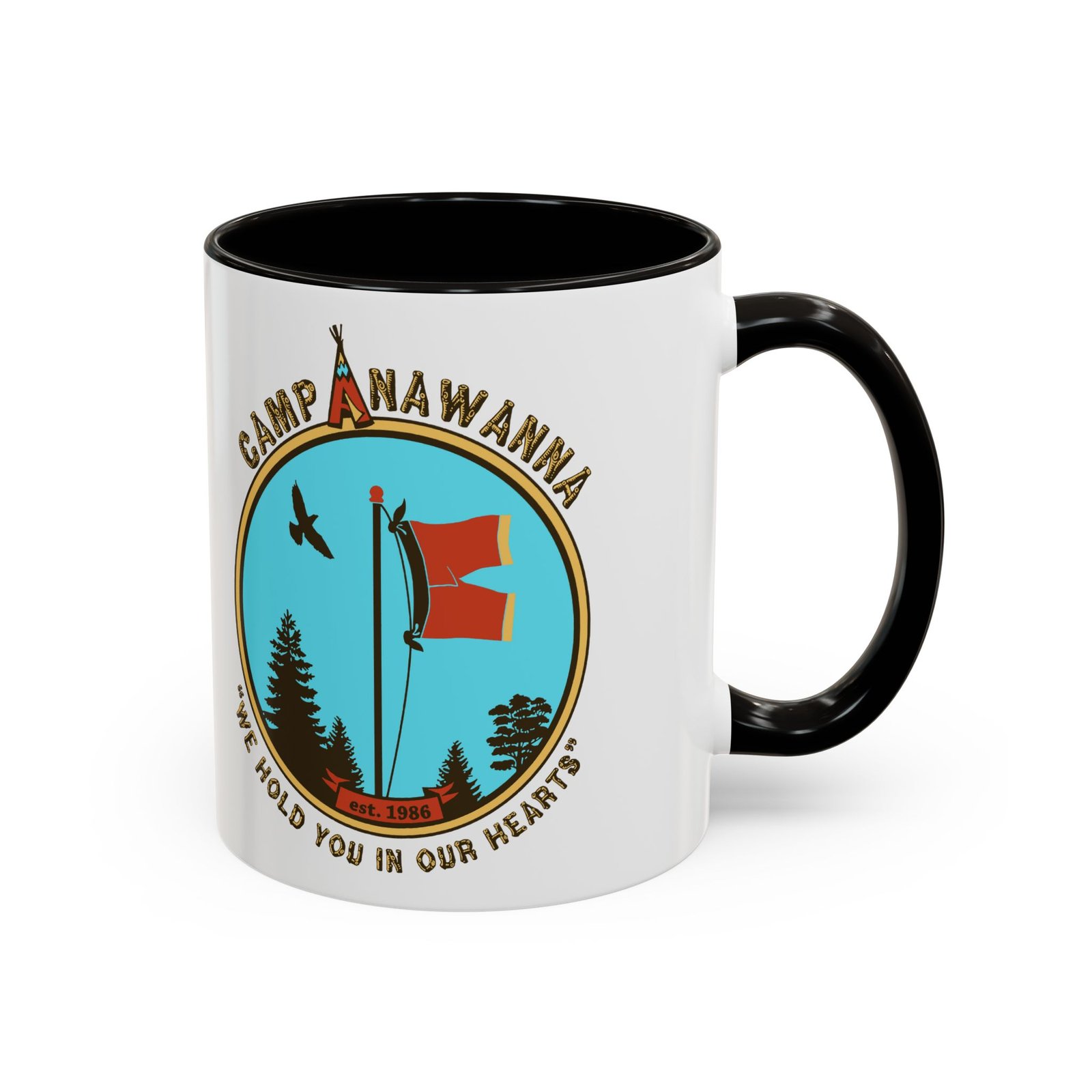 ☕🏕️🩲 Camp Anawanna Color Accent Mug – We Hold You in Our Hearts (and Hands) - Image 3