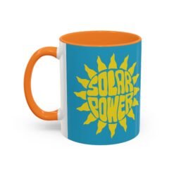 ☀️☕ Solar Power Accent Mug – Sip Bright, Stay Charged