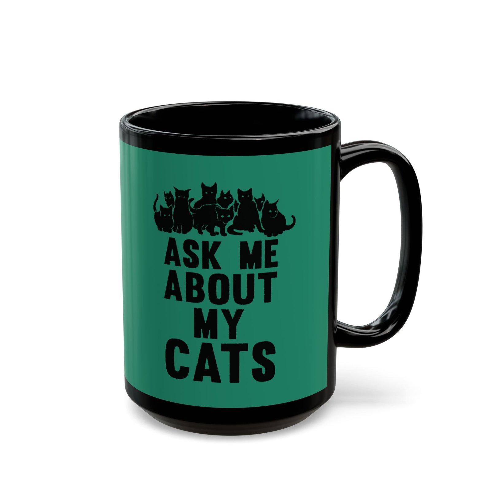 ☕ Ask Me About My Cats Black Mug – Fuel for Feline Conversations - Image 7