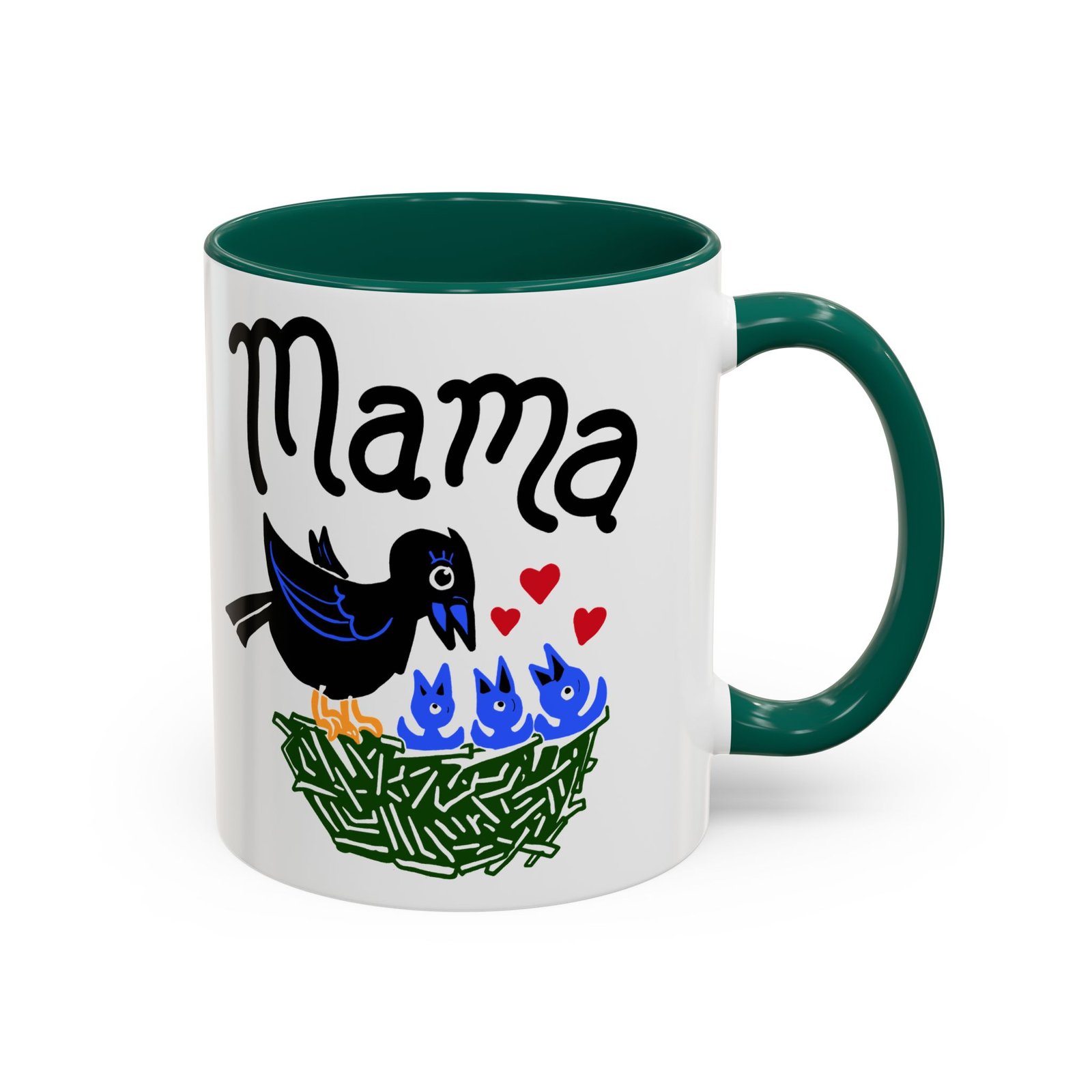 ☕ Mama Bird Color Accent Mug – Love From Above - Image 11