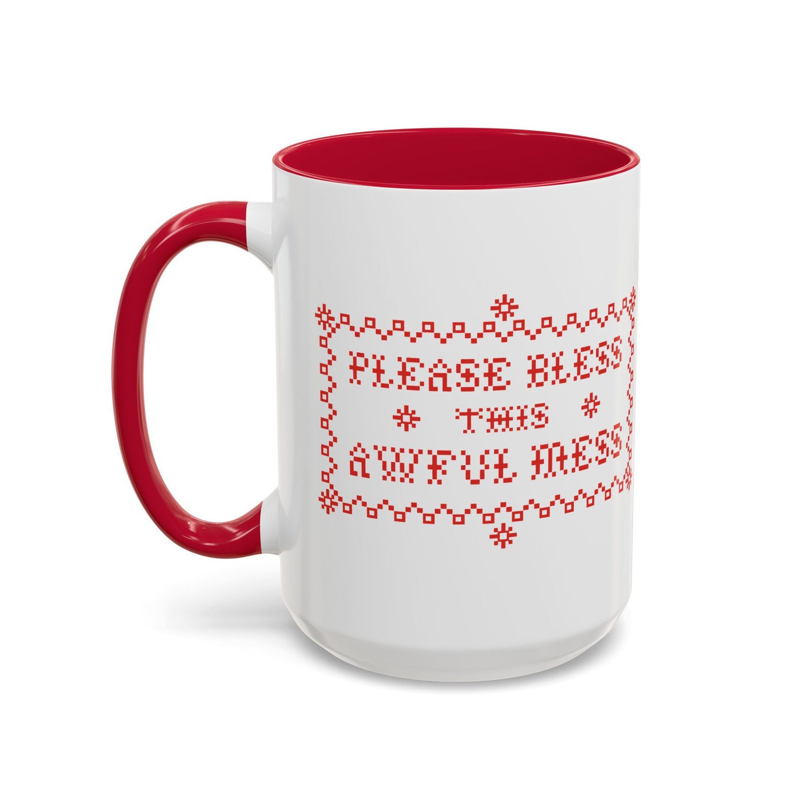 🧵☕ Please Bless This Awful Mess Accent Mug – Sip Through the Chaos - Image 44