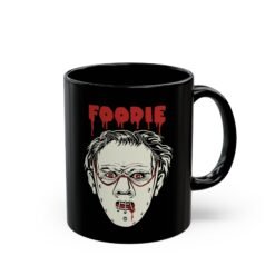☕ "Foodie" Black Mug – Sip with a Taste for the Twisted