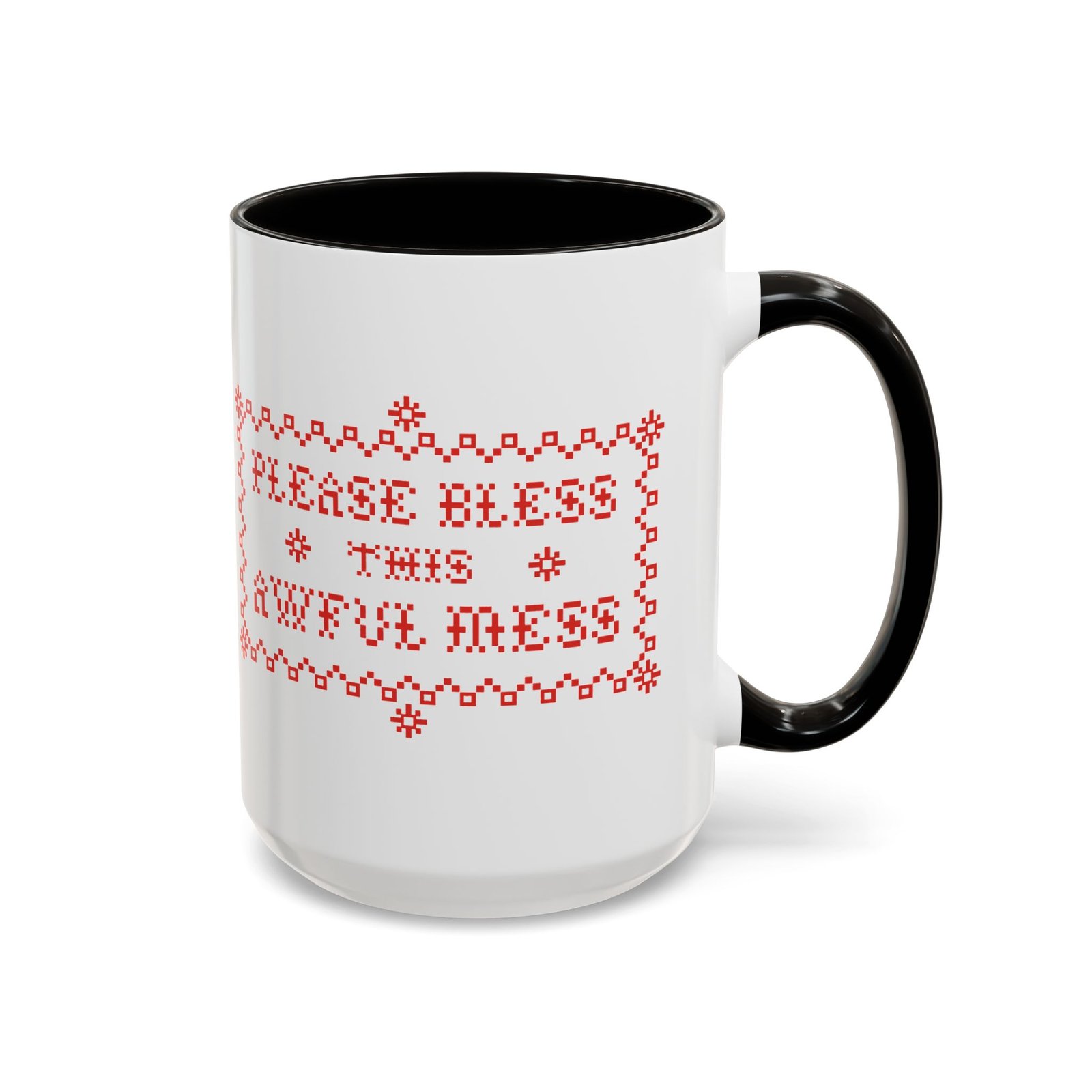 🧵☕ Please Bless This Awful Mess Accent Mug – Sip Through the Chaos - Image 25