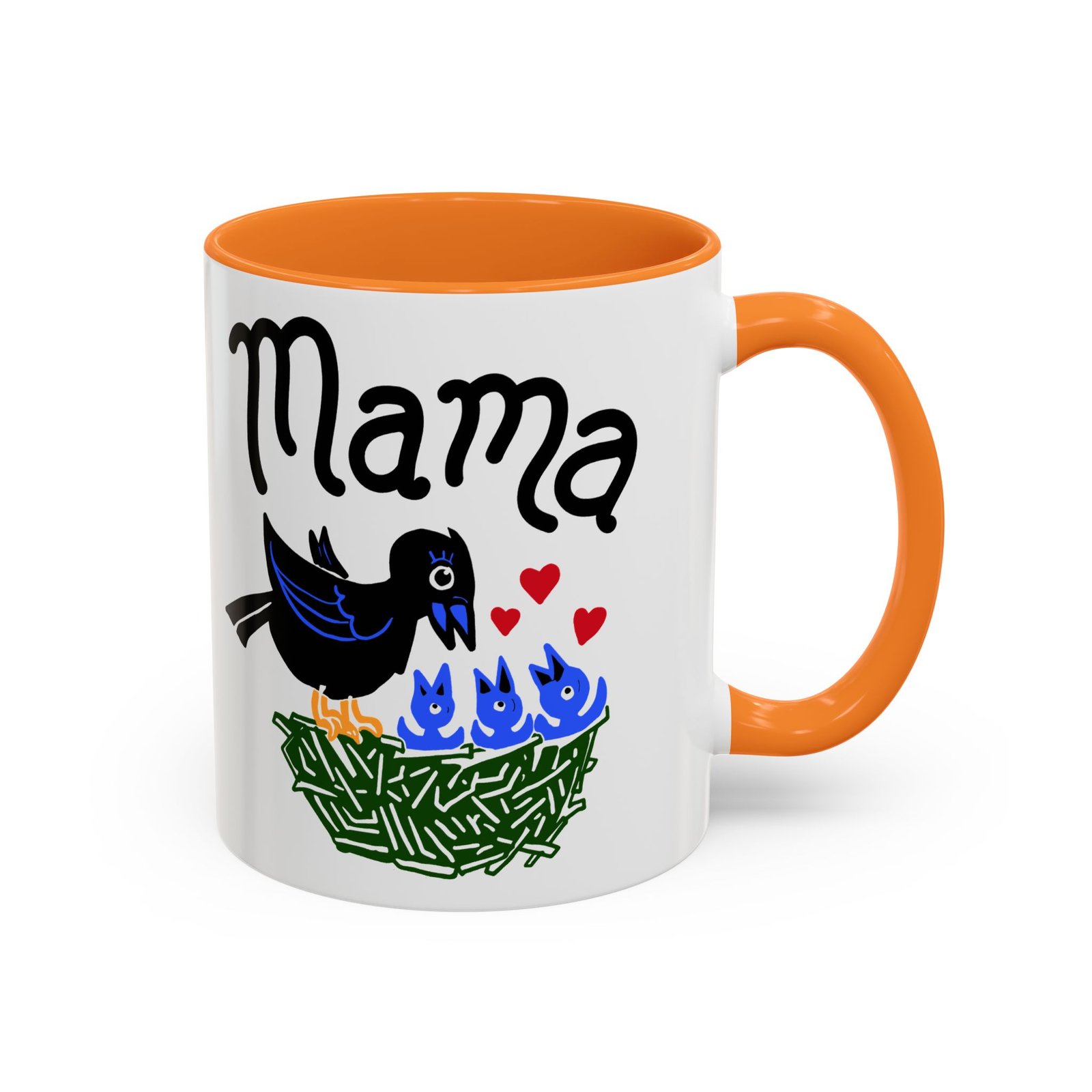 ☕ Mama Bird Color Accent Mug – Love From Above - Image 9