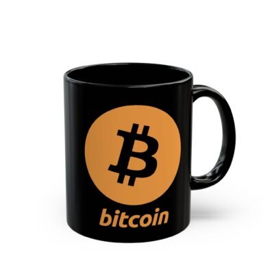 ₿☕ Bitcoin Black Mug – Sip & HODL