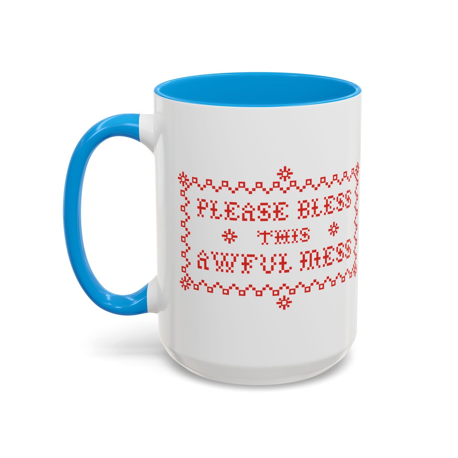 🧵☕ Please Bless This Awful Mess Accent Mug – Sip Through the Chaos - Image 34
