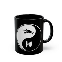 ☯️🚀 Balance of the Force Black Mug – Sip Between Light and Dark