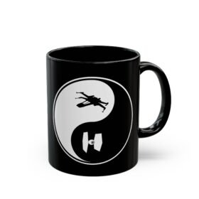 ☯️🚀 Balance of the Force Black Mug – Sip Between Light and Dark