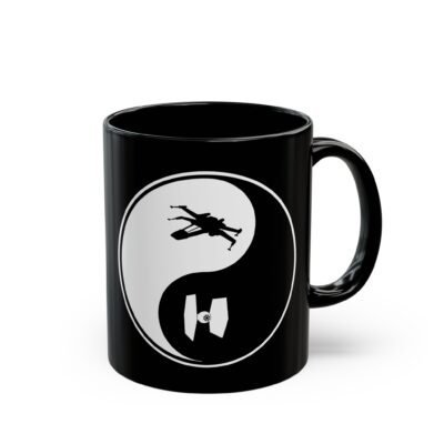 ☯️🚀 Balance of the Force Black Mug – Sip Between Light and Dark