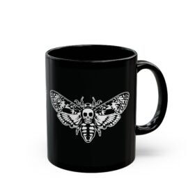 Death's Head Moth - Black Mug – Dark Elegance with Every Sip