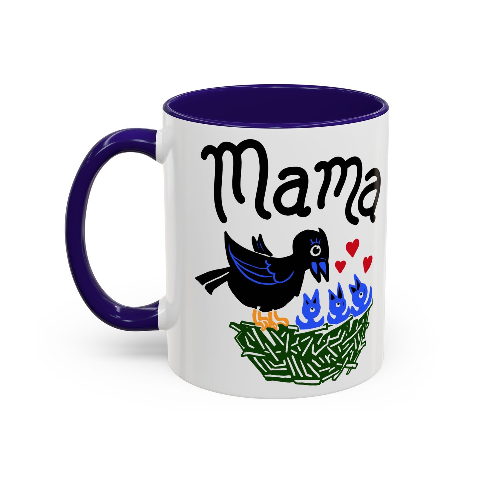 ☕ Mama Bird Color Accent Mug – Love From Above - Image 6