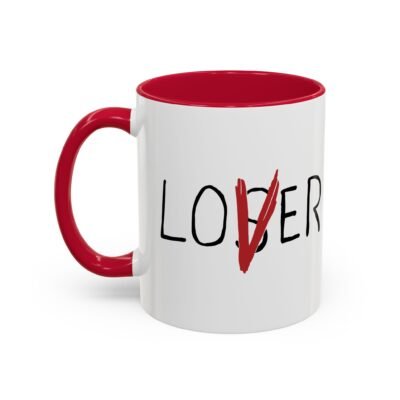 ☕ Loser / Lover Color Accent Mug – One Sip, Two Stories