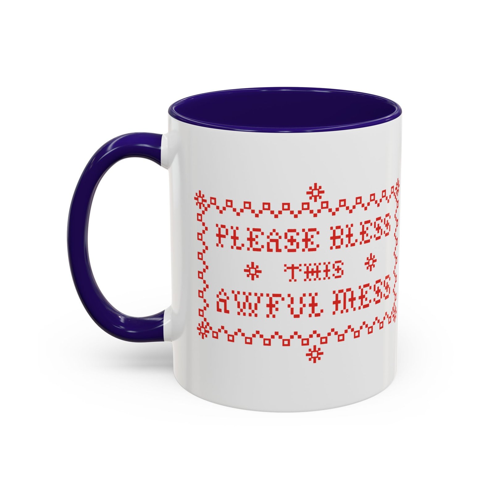 🧵☕ Please Bless This Awful Mess Accent Mug – Sip Through the Chaos - Image 6
