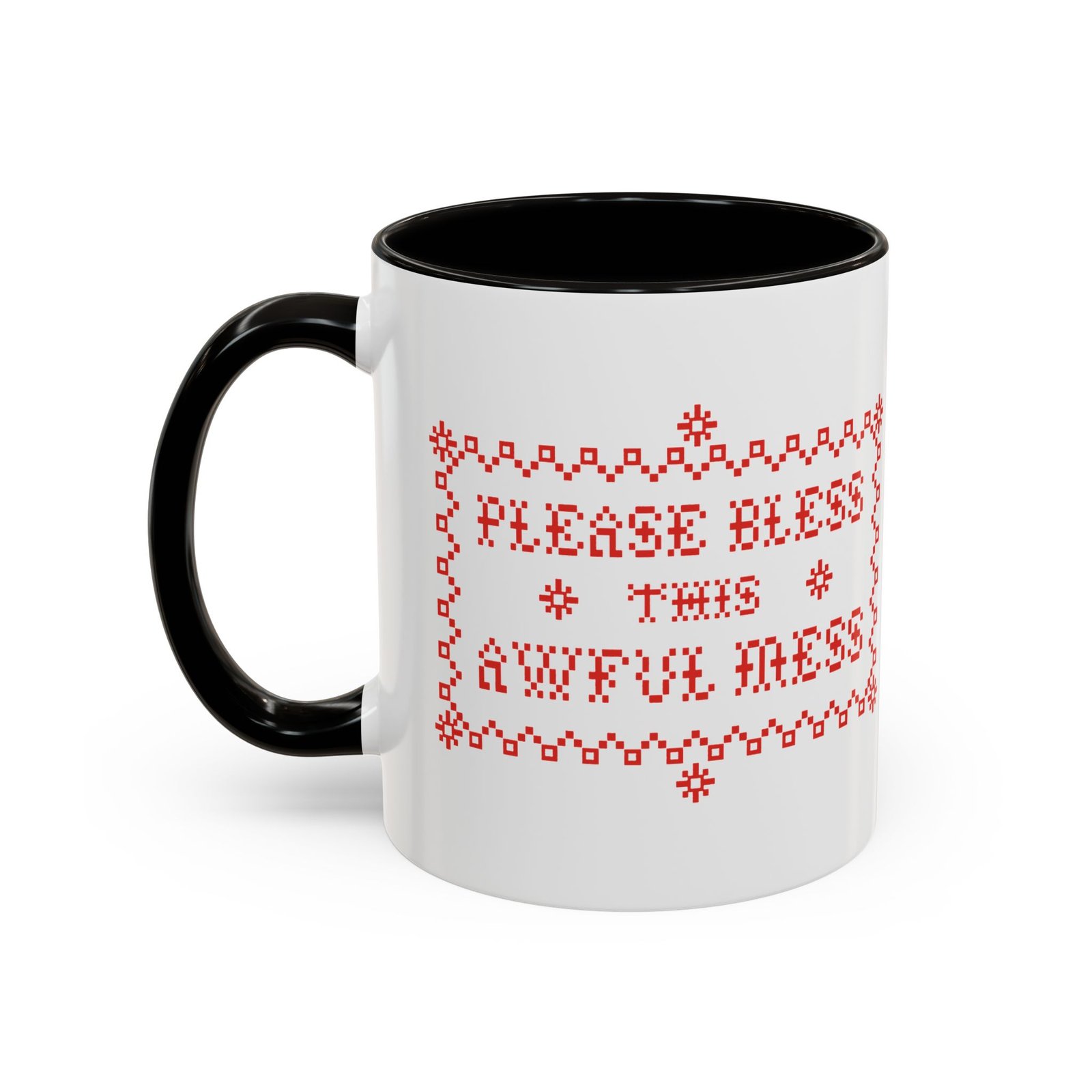 🧵☕ Please Bless This Awful Mess Accent Mug – Sip Through the Chaos - Image 4