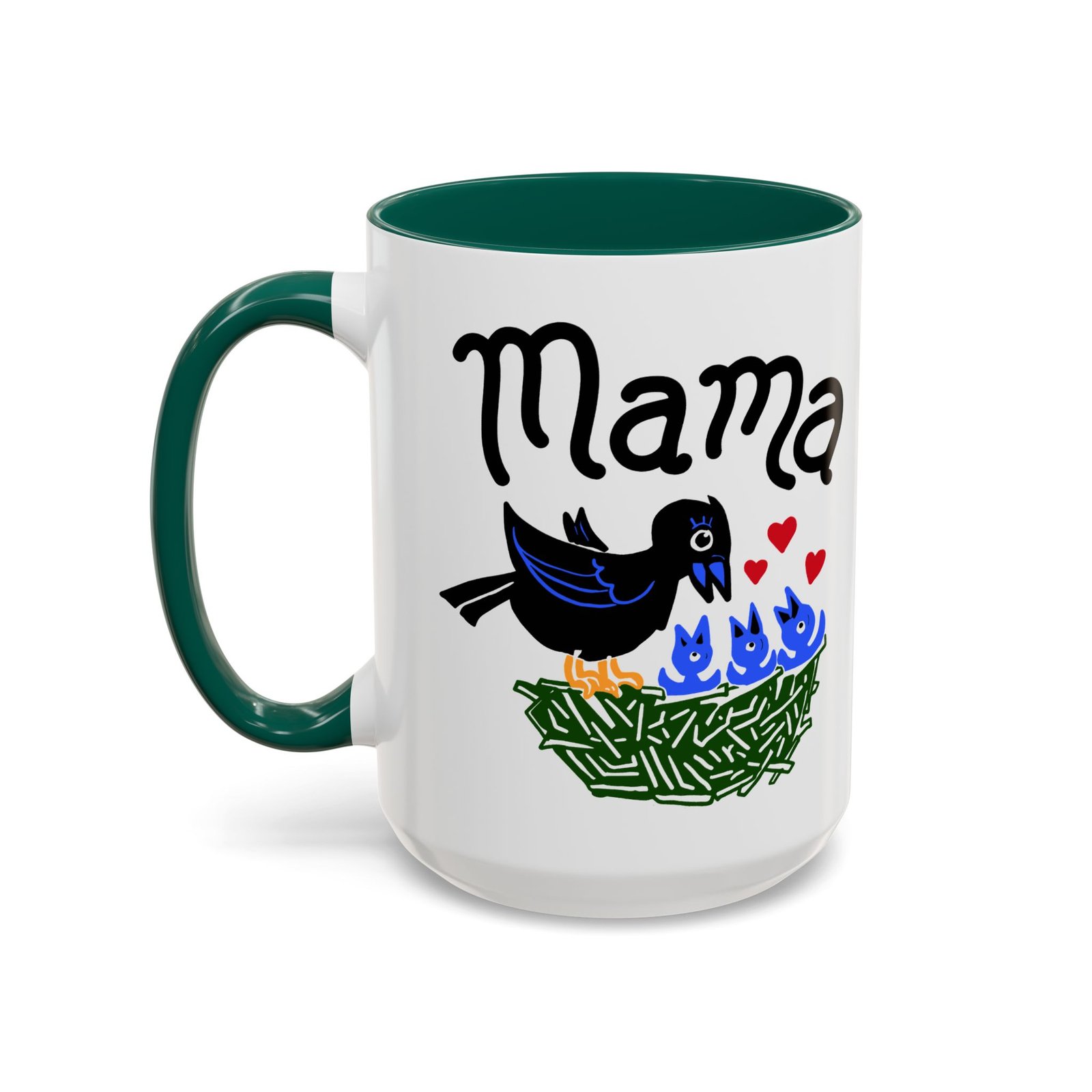 ☕ Mama Bird Color Accent Mug – Love From Above - Image 32