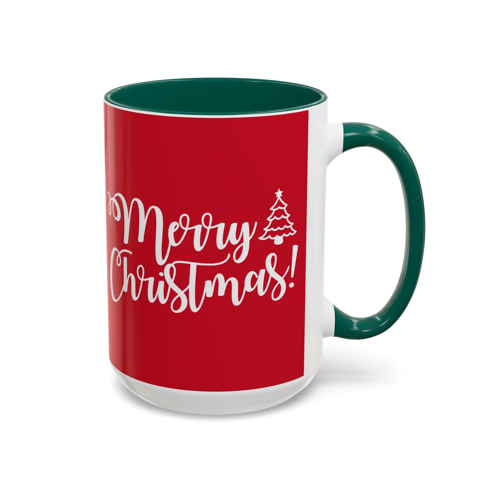 ☕ Merry Christmas Color Accent Mug – Sip the Season in Style - Image 11