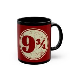 ☕✨ Platform 9¾ Black Mug – Sip on the Edge of Adventure