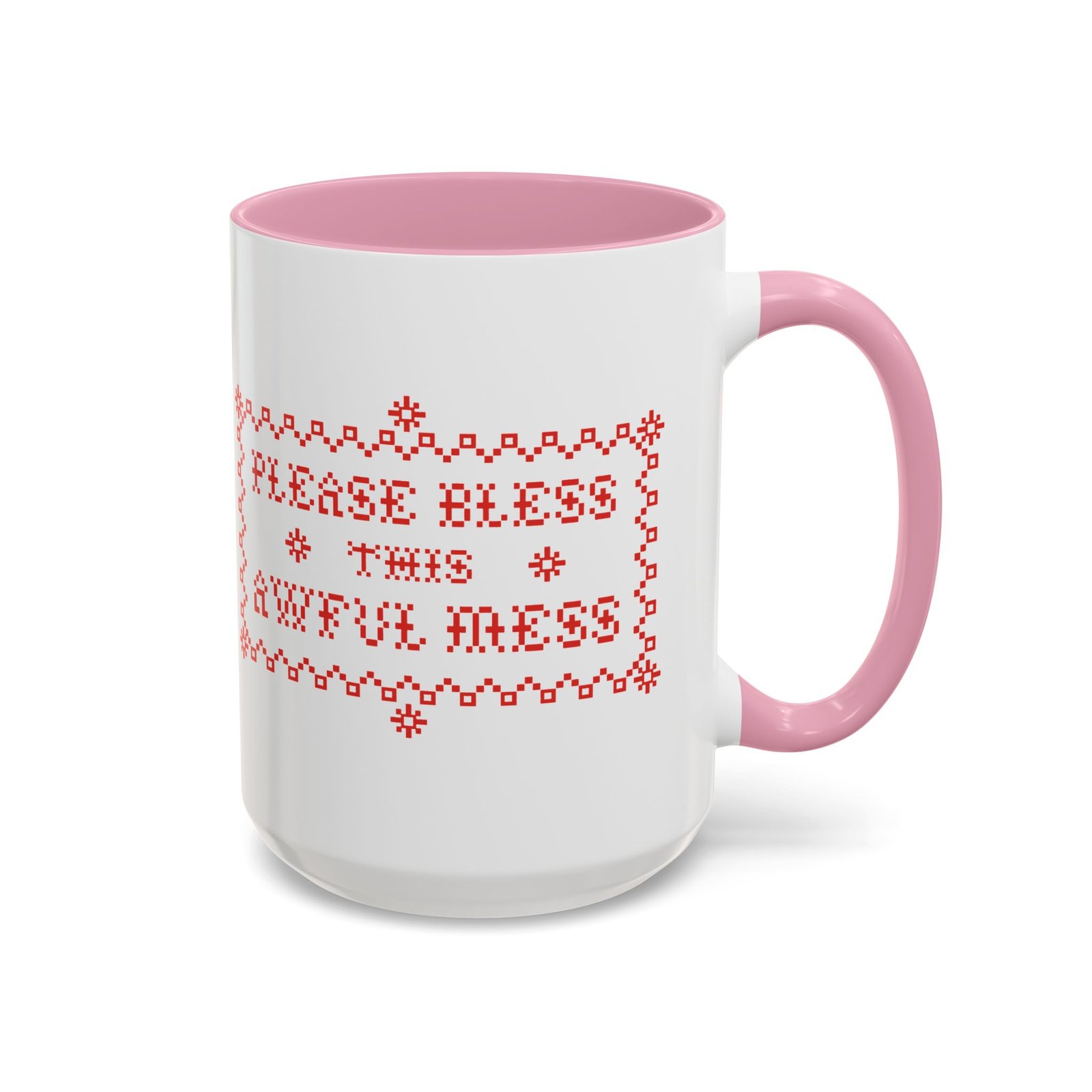 🧵☕ Please Bless This Awful Mess Accent Mug – Sip Through the Chaos - Image 41