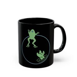 ☕🐸🌌 Reach for the Froggy Black Mug – Sip Like a Snack-Savvy Force User