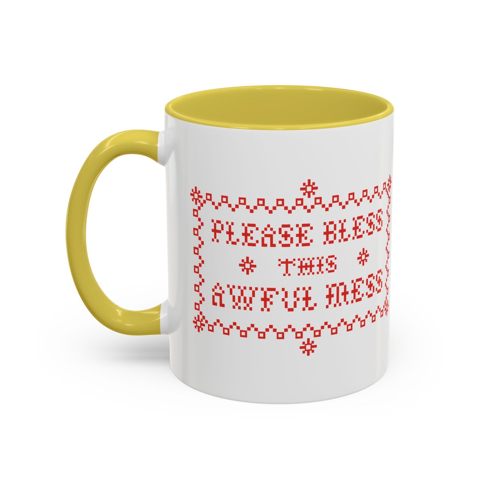 🧵☕ Please Bless This Awful Mess Accent Mug – Sip Through the Chaos - Image 24