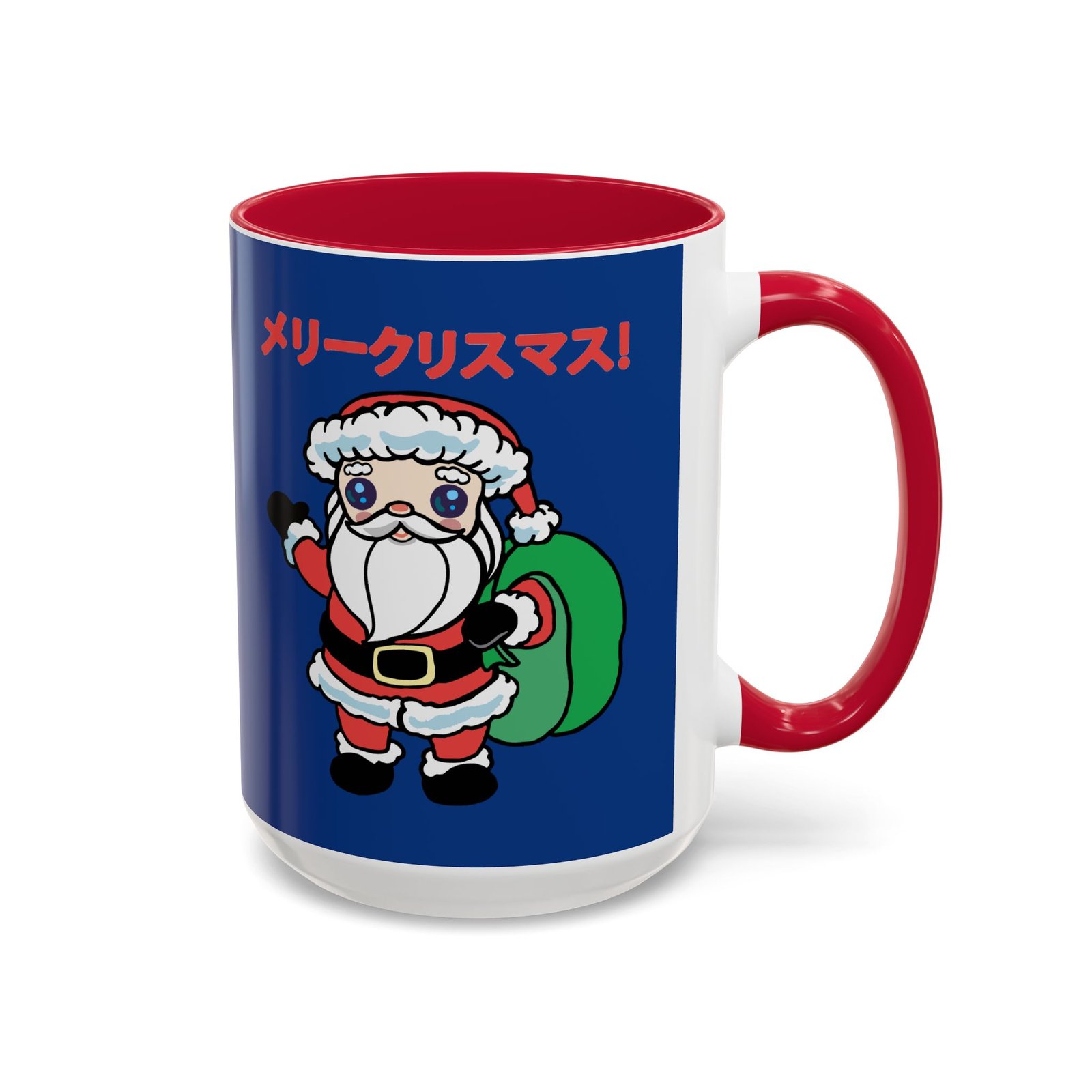 ☕ Kawaii Santa Color Accent Mug – メリークリスマス with Every Sip - Image 23