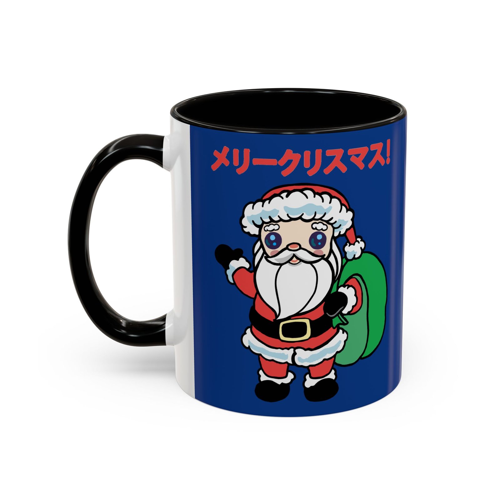 ☕ Kawaii Santa Color Accent Mug – メリークリスマス with Every Sip - Image 4