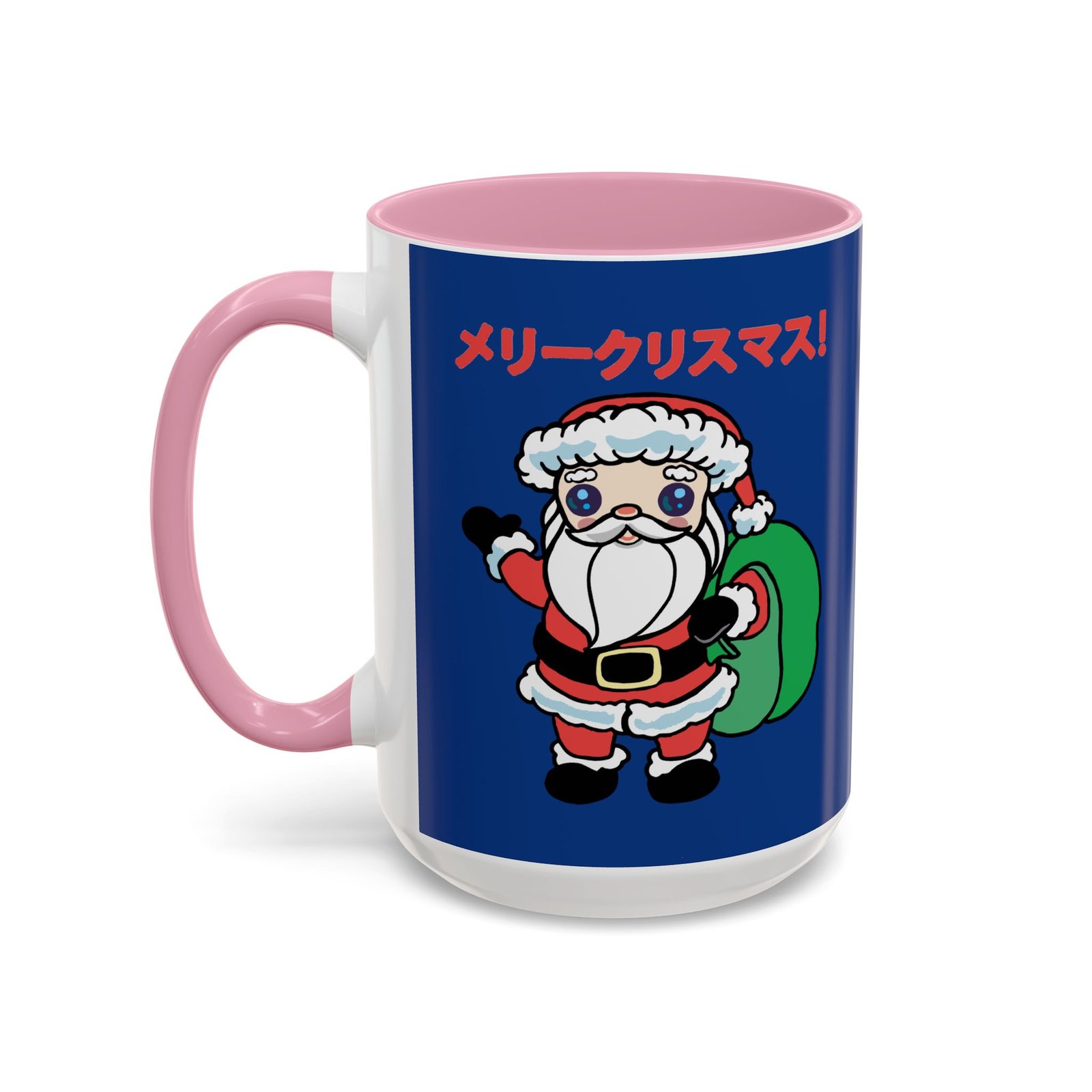 ☕ Kawaii Santa Color Accent Mug – メリークリスマス with Every Sip - Image 22