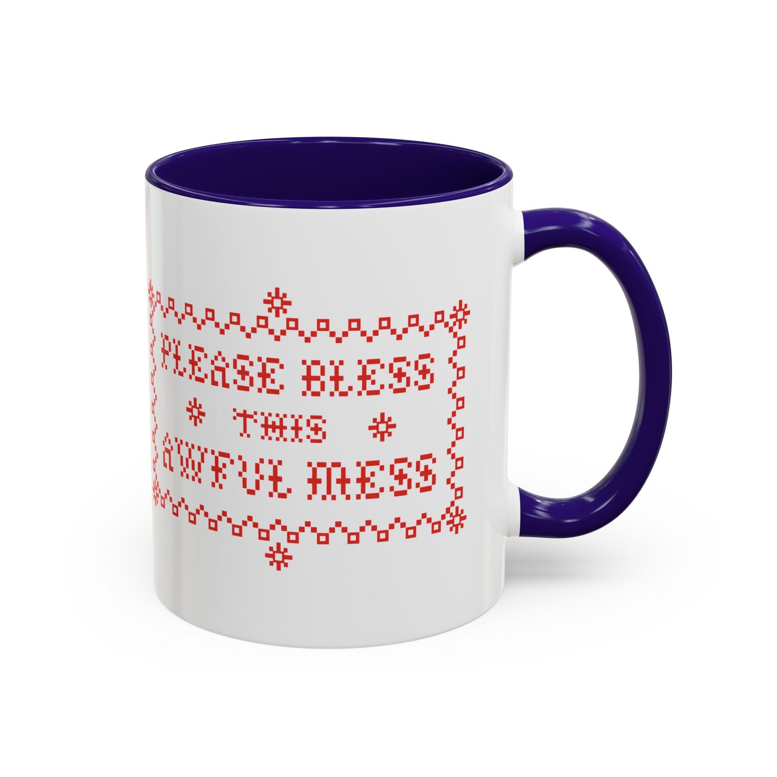 🧵☕ Please Bless This Awful Mess Accent Mug – Sip Through the Chaos - Image 5