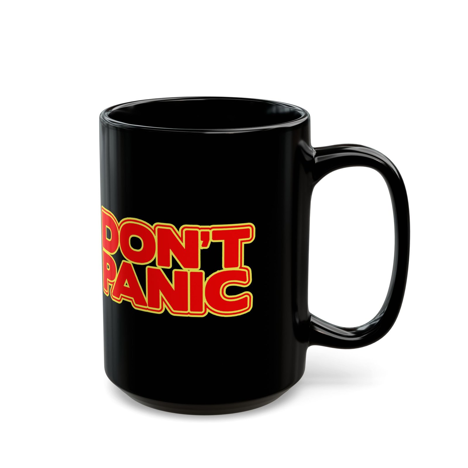 ☕ Don't Panic Black Mug – Sip Calmly Through the Chaos - Image 3