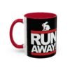 🐇 RUN AWAY Accent Color Mug – Monty Python Mayhem with Every Sip