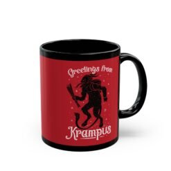☕ Greetings From Krampus Black Mug – Sip with a Side of Sinister Cheer
