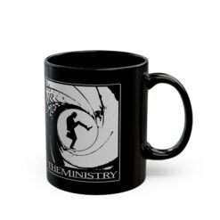 Alternative view of 🕴️ Ministry of Silly Walks x James Bond Black Mug – Sip with Style... and a Stumble