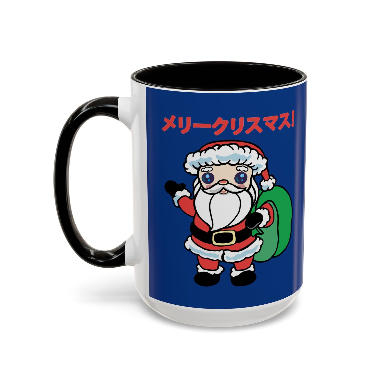 ☕ Kawaii Santa Color Accent Mug – メリークリスマス with Every Sip - Image 14
