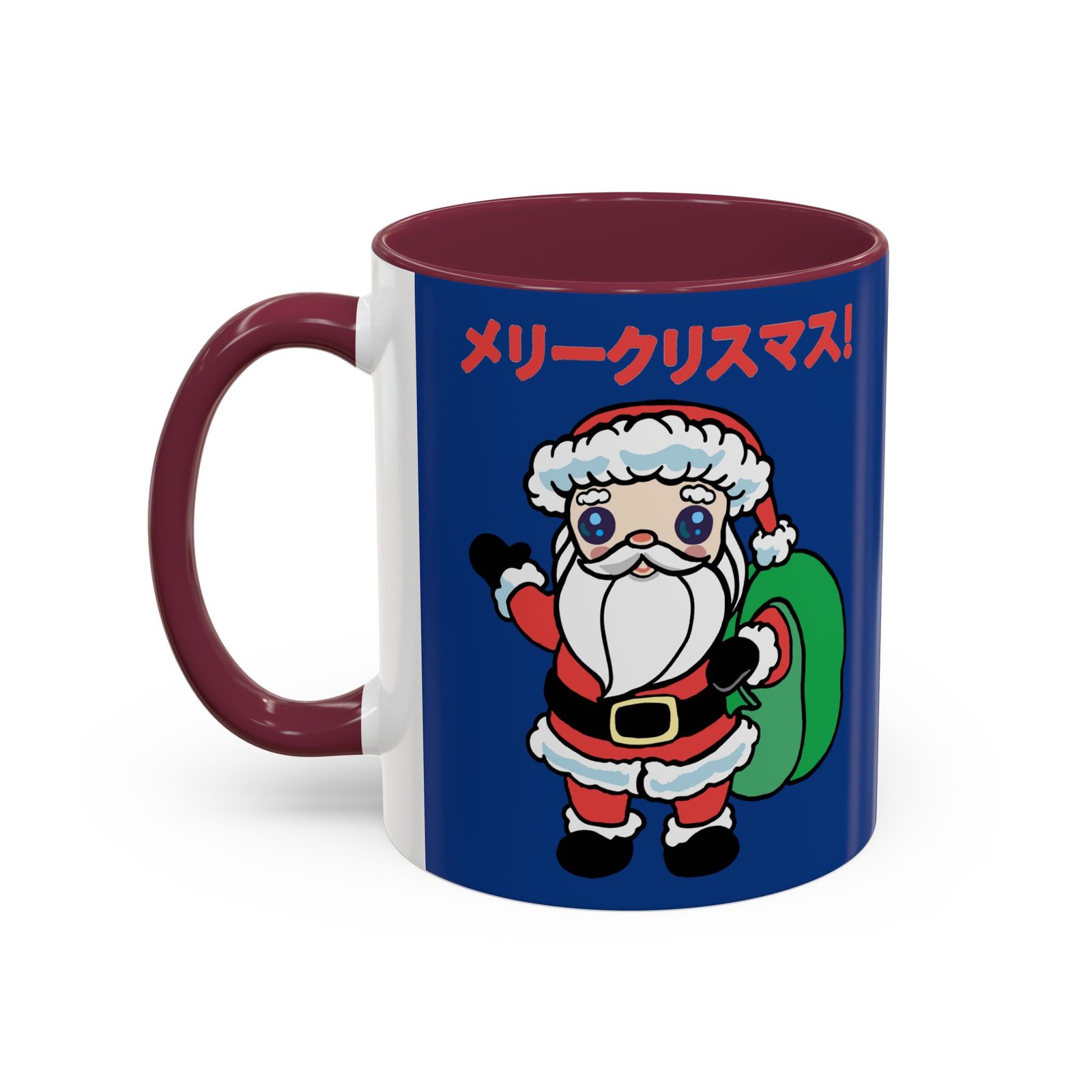 ☕ Kawaii Santa Color Accent Mug – メリークリスマス with Every Sip - Image 10