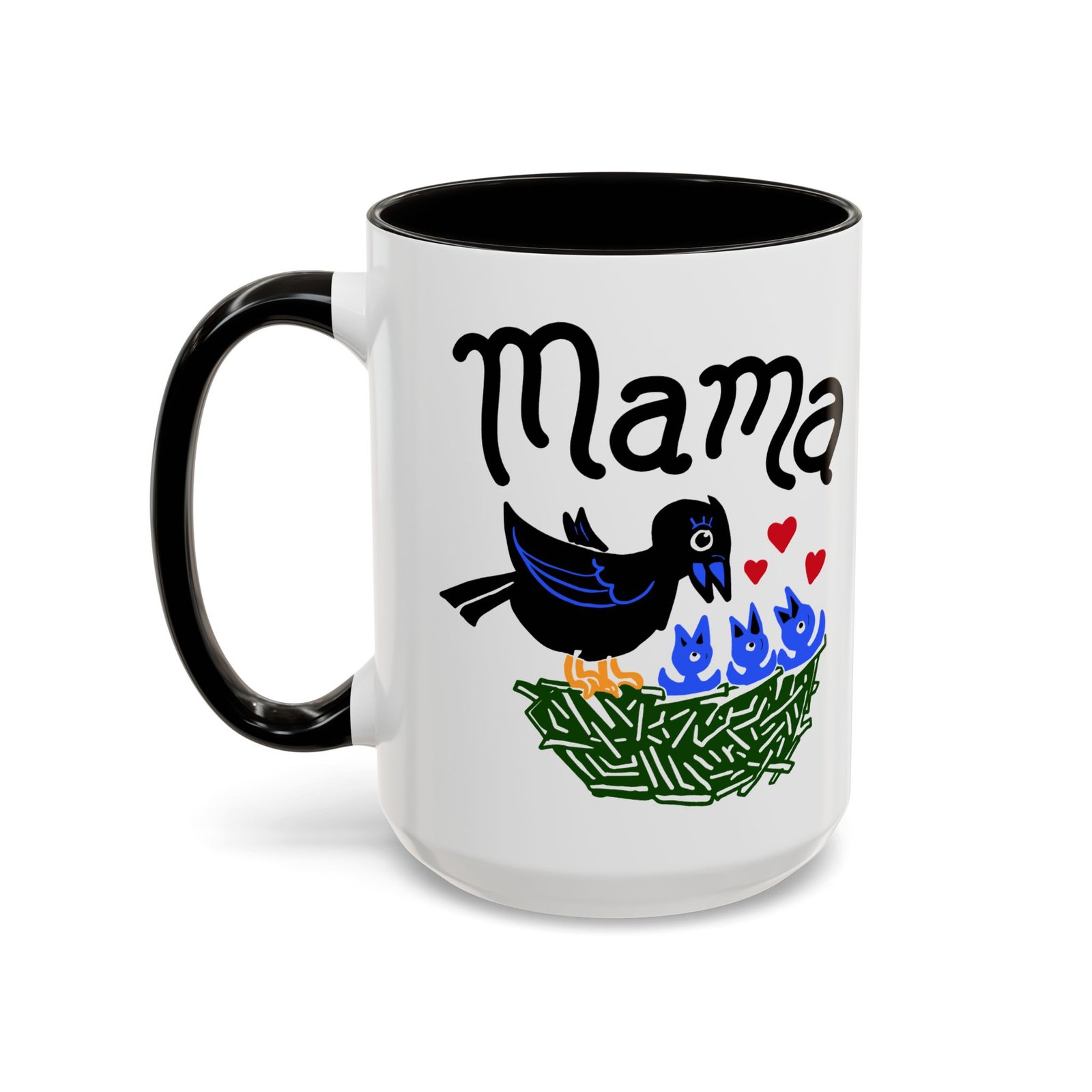 ☕ Mama Bird Color Accent Mug – Love From Above - Image 26