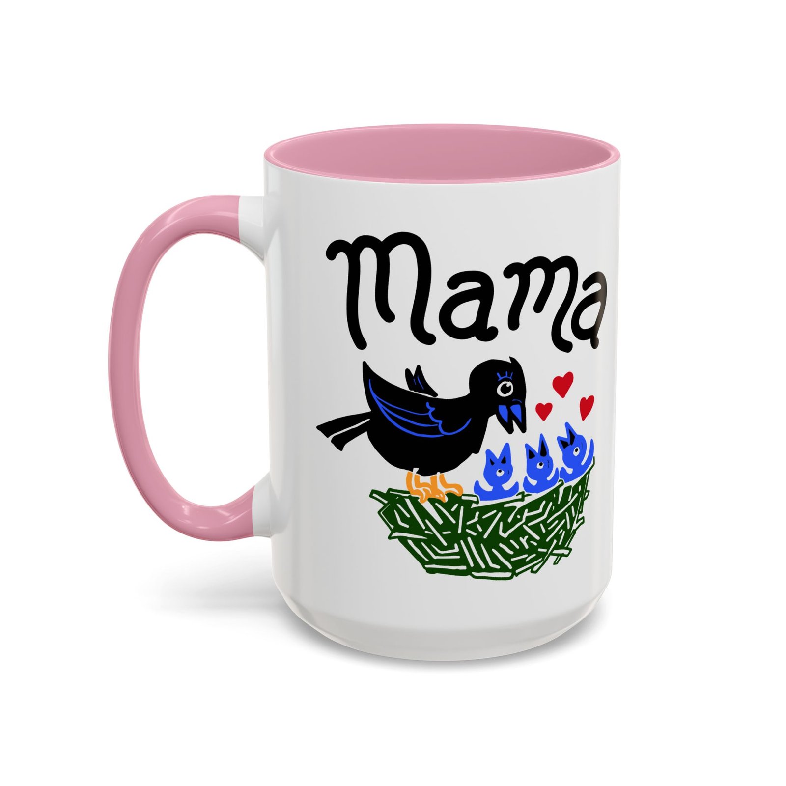 ☕ Mama Bird Color Accent Mug – Love From Above - Image 42