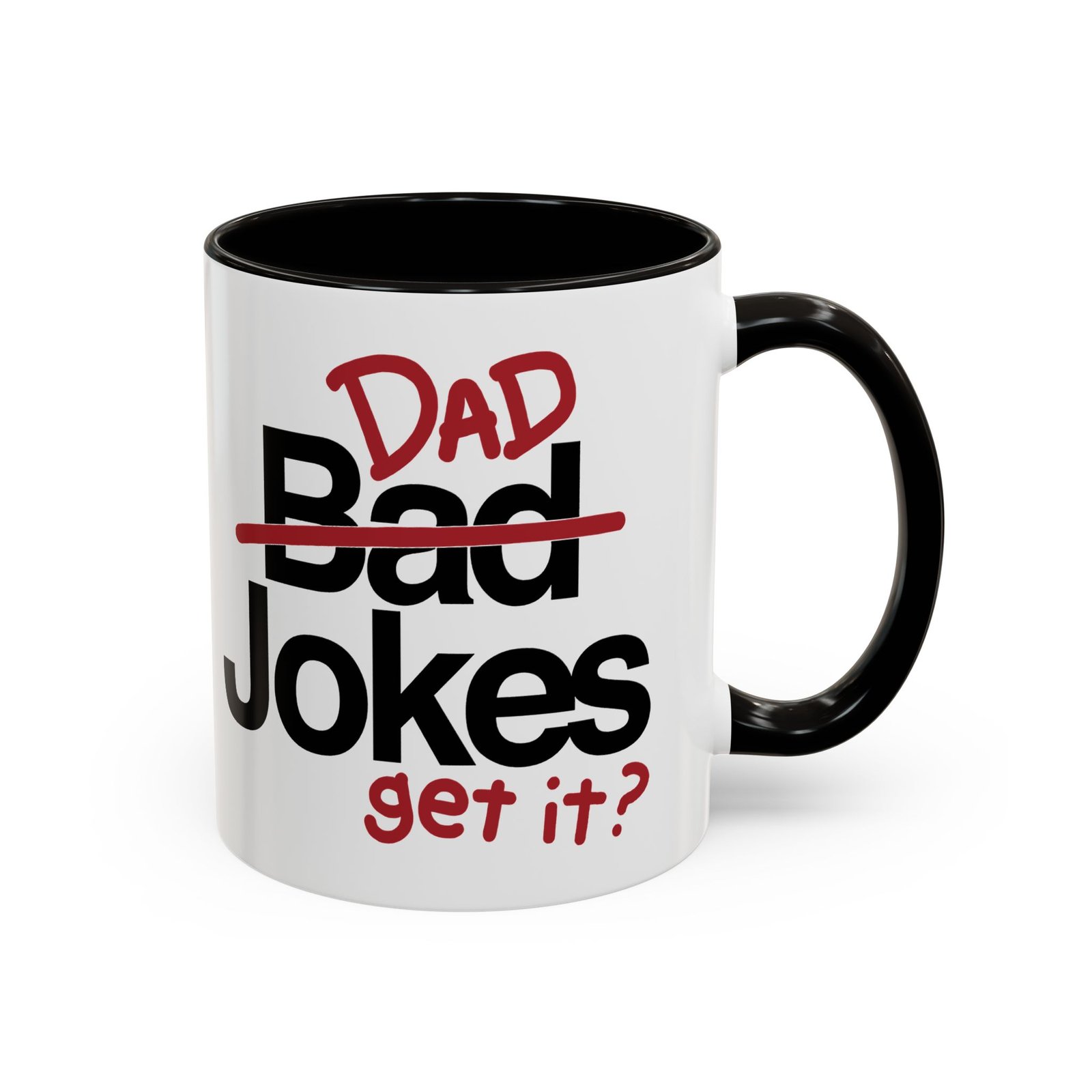 ☕ Dad Jokes Color Accent Mug – Get It? You Will. - Image 2