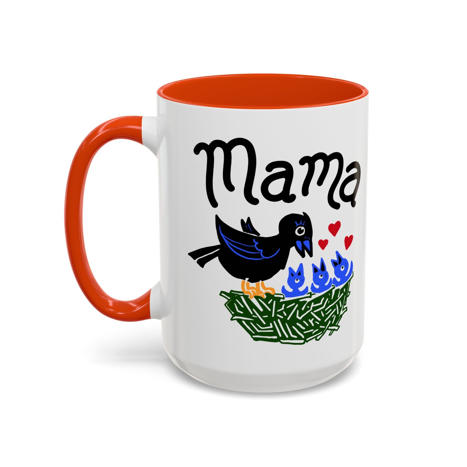 ☕ Mama Bird Color Accent Mug – Love From Above - Image 40