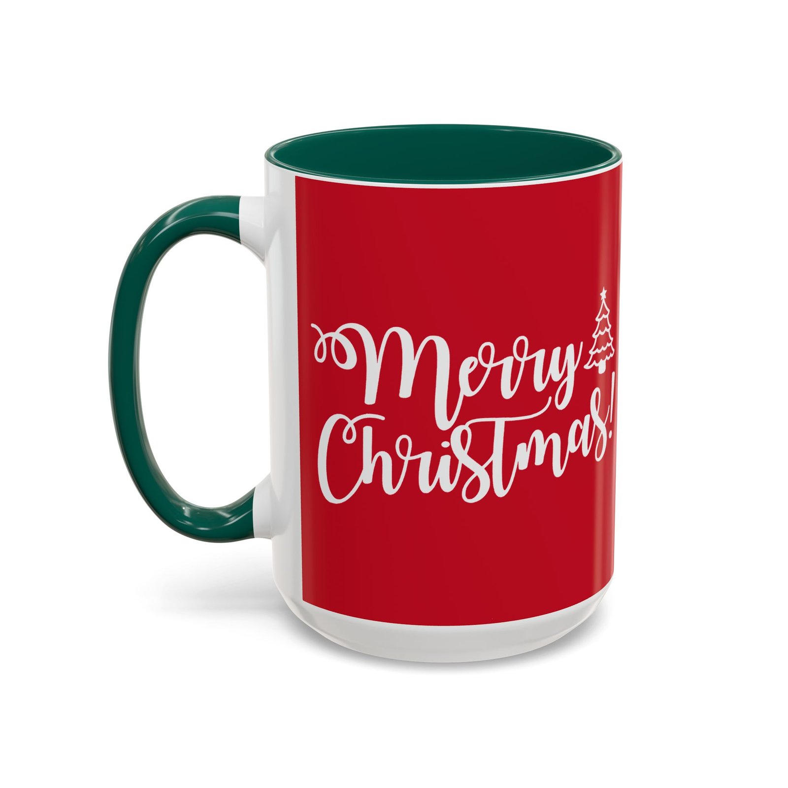 ☕ Merry Christmas Color Accent Mug – Sip the Season in Style - Image 12