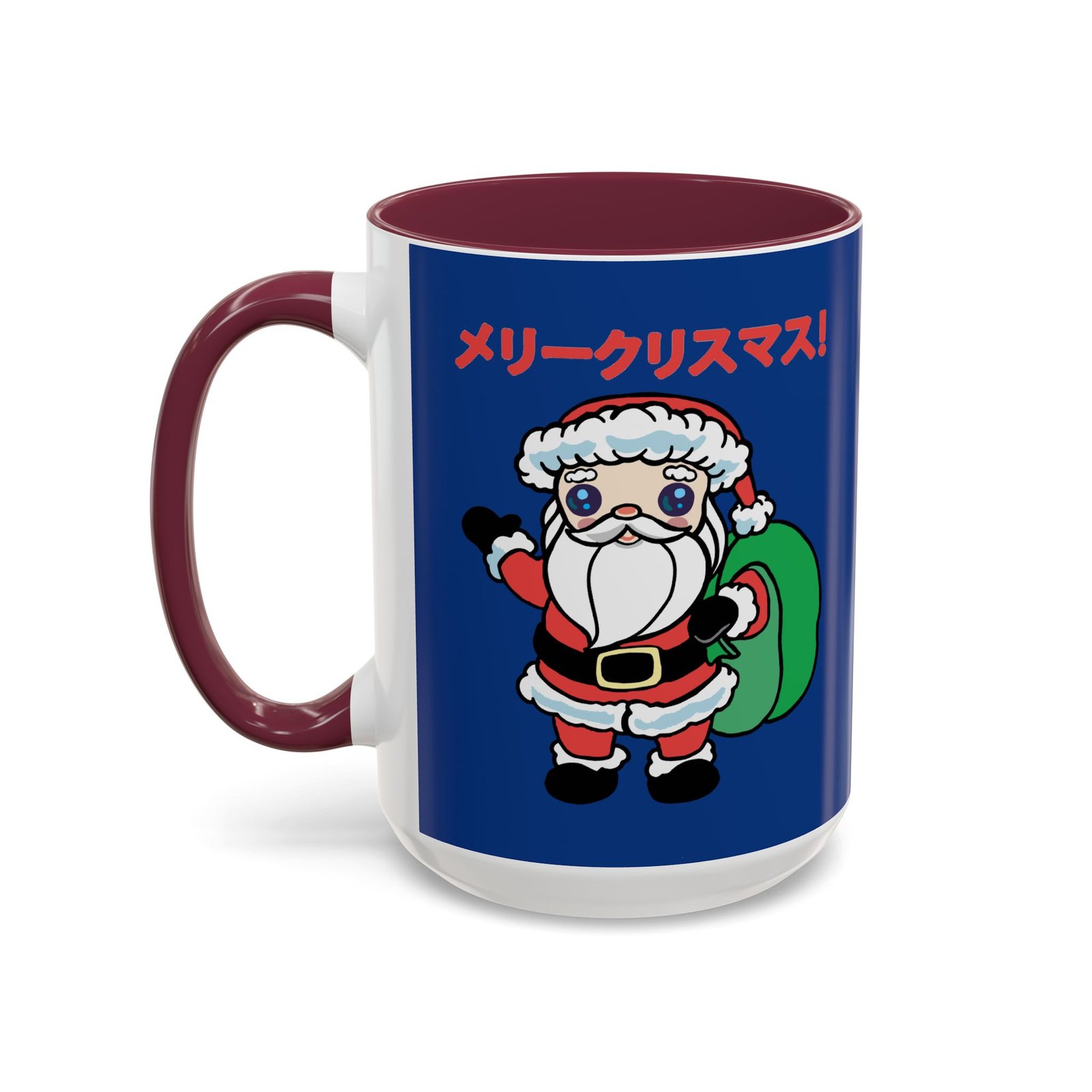 ☕ Kawaii Santa Color Accent Mug – メリークリスマス with Every Sip - Image 20